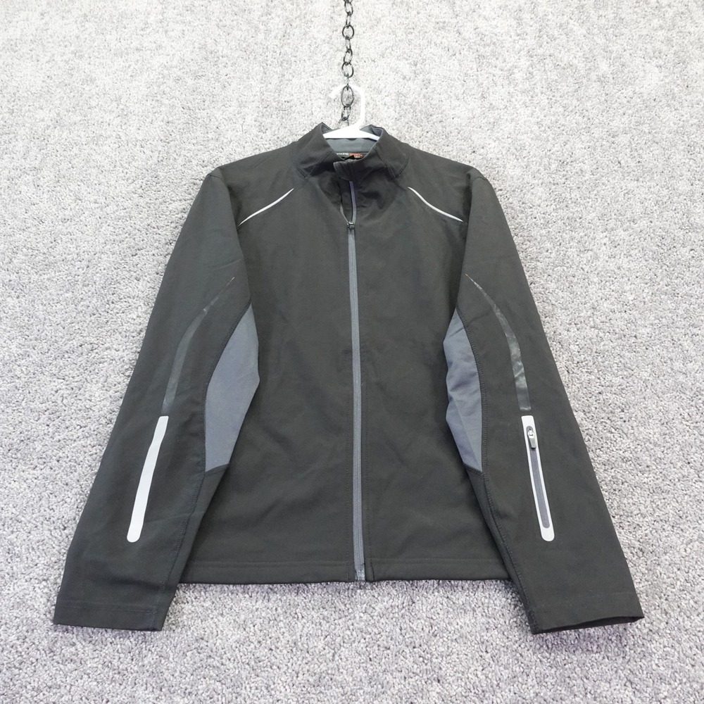 North End Sport Jacket Womens Large Black Full Zip Softshell Activewear